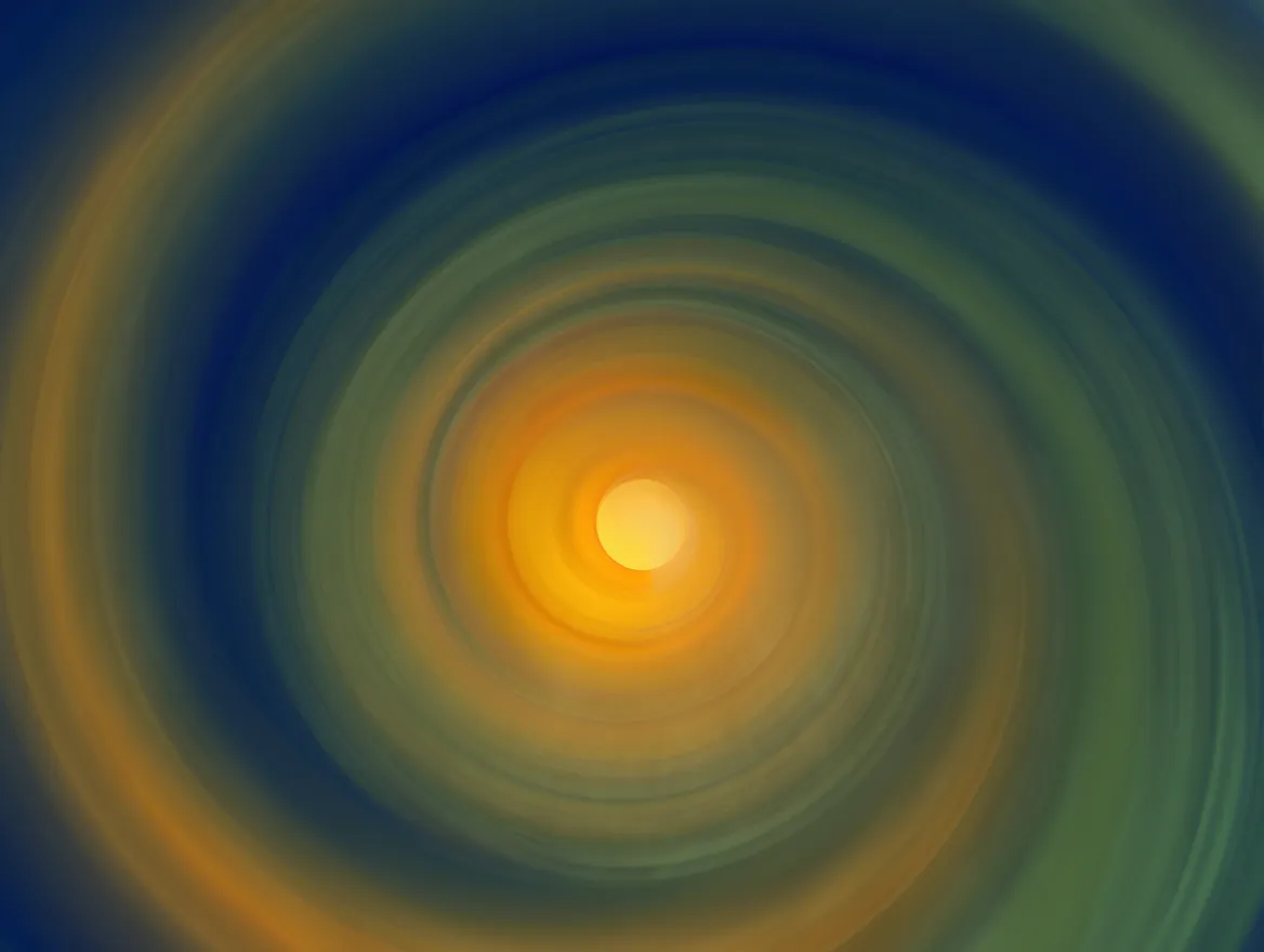 Abstract concentric rings and gentle curves symbolizing mindfulness practice and inner harmony
